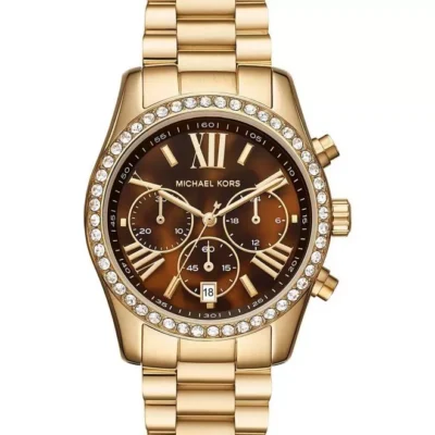Michael Kors Women's 38mm Gold-Toned Tortoiseshell Watch (MK7276)