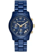 Michael Kors Runway Women's 38mm Blue Chronograph Watch (MK7332)