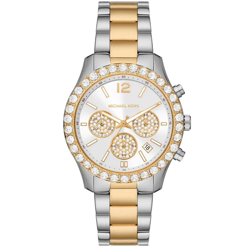 Michael Kors Women's 40mm Two-Tone Pave Chronograph Watch (MK7415) Michael Kors Women's 40mm Two-Tone Pave Chronograph Watch (MK7415)