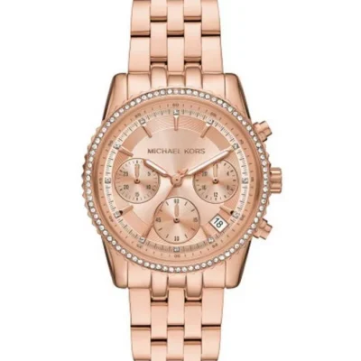 Michael Kors Women's Ritz Chronograph 35mm Rose Gold Watch (MK7531)
