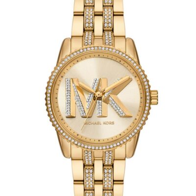 Michael Kors Women's 35mm Gold Pave Logo Watch (MK7540)