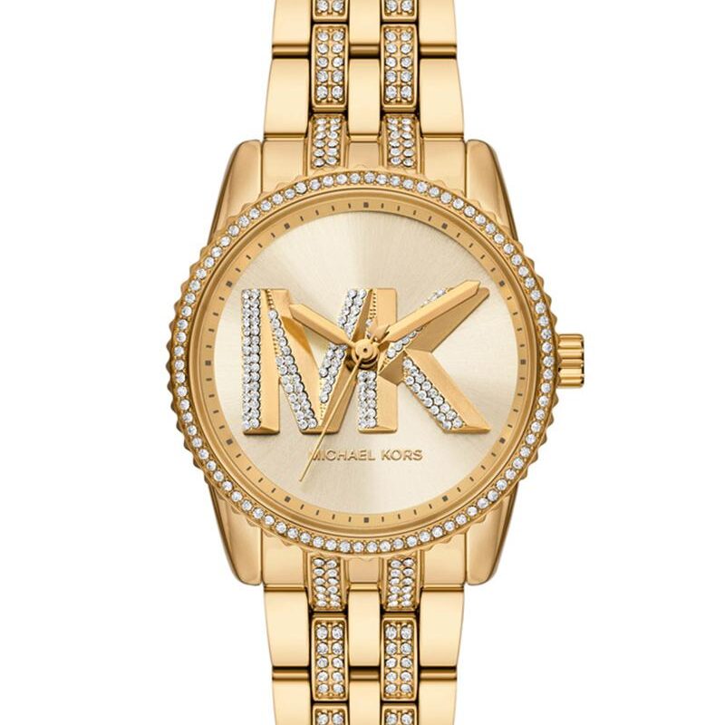 Michael Kors Women's 35mm Gold Pave Logo Watch (MK7540)