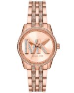 Michael Kors Women's 35mm Rose Gold Pave Logo Watch (MK7541)