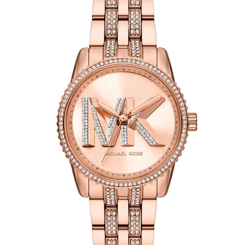 Michael Kors Women's 35mm Rose Gold Pave Logo Watch (MK7541) Michael Kors Women's 35mm Rose Gold Pave Logo Watch (MK7541)