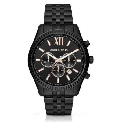 Michael Kors Men's Lexington Chronograph 45mm Black Watch (MK8467)