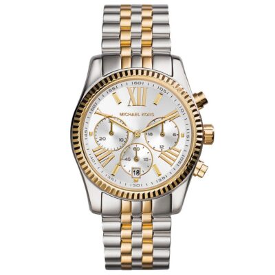 Michael Kors Men's Chronograph 45mm Two-Tone Gold and Silver Watch (MK9064)