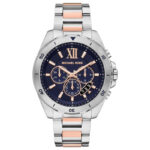 Michael Kors Men's Chronograph 45mm Two-Tone Rose Gold and Silver Watch (MK9065)