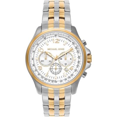Michael Kors Men's Chronograph 44mm Two-Tone Gold and Silver Watch (MK9126)
