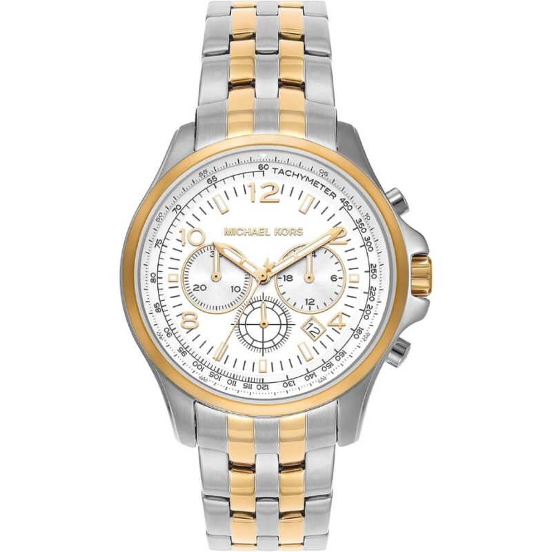 Michael Kors Men's Chronograph 44mm Two-Tone Gold and Silver Watch (MK9126)