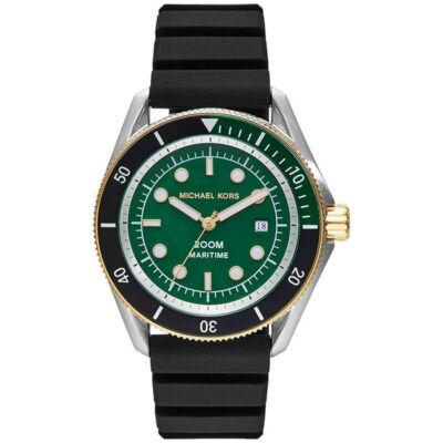 Michael Kors Men's Maritime 42mm Two-Tone Green Watch (MK9158)
