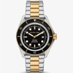 Michael Kors Men's Maritime 42mm Two-Tone Black Watch (MK9180)