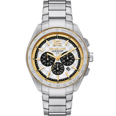 Michael Kors Men's Accelerator 2.0 Chronograph 44mm Two-Tone Watch (MK9188)