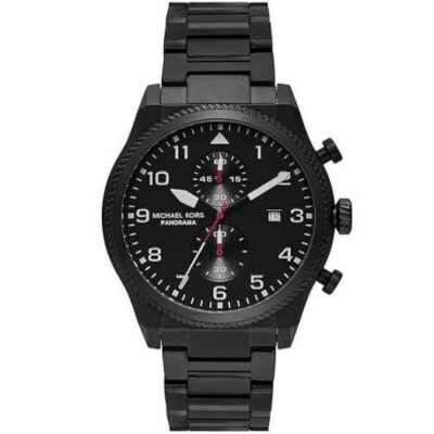 Michael Kors Men's Panorama Chronograph 44mm Black Watch (MK9198)