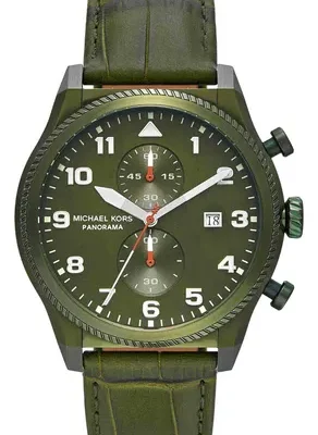 Michael Kors Men's Panorama Chronograph 44mm Green Watch (MK9199)