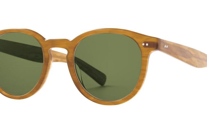 Garrett Leight Men's MORNINGSIDE X SUN Butterscotch/Green Sunglasses