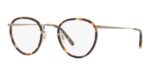 Oliver Peoples Men's MP-2 OV 1104 Antique Gold Vintage Dark Tortoise Black Eyeglasses