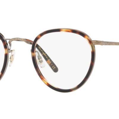 Oliver Peoples Men's MP-2 OV 1104 Antique Gold Vintage Dark Tortoise Black Eyeglasses