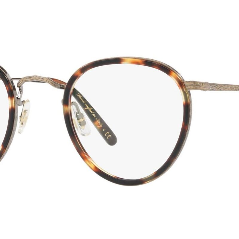 Oliver Peoples Men's MP-2 OV 1104 Antique Gold Vintage Dark Tortoise Black Eyeglasses