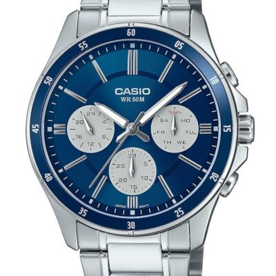 Casio Men's 43mm Stainless Steel Watch (MTP-1374D-2A3VDF)