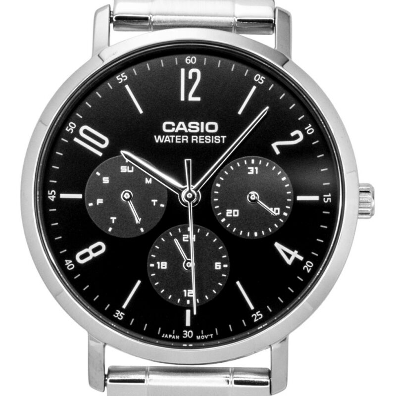 Casio Men's Stainless Steel Watch (MTP-VT06D-1B)