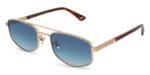 Police Men's NEW CROSSROADS 3 SPLQ84 Rose Gold/Blue Shaded Sunglasses