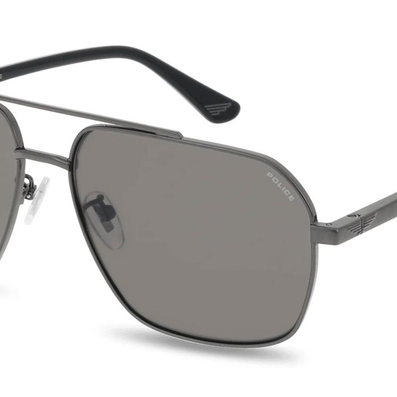 Police NEW CROSSROADS 4 SPLQ85 Dark Ruthenium/Grey Polarized Sunglasses