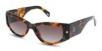 Police NEW DAWN 3 SPLR25 Shiny Havana Green/Grey Shaded Sunglasses