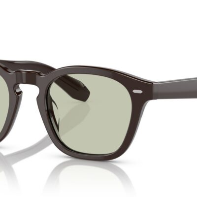 Oliver Peoples Men's N.03 OV 5527U Dark Brown/Light Green Eyeglasses