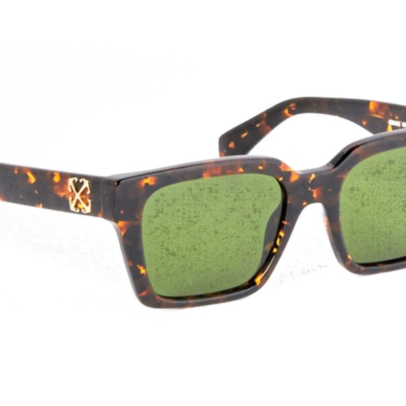 Off-White Men's OERI111 BRANSON Havana/Green Sunglasses