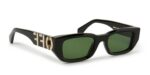 Off-White Men's OERI124 FILLMORE Black/Green Cat.3 Sunglasses