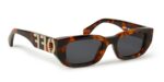 Off-White Men's OERI124 FILLMORE Havana/Grey Cat.3 Sunglasses