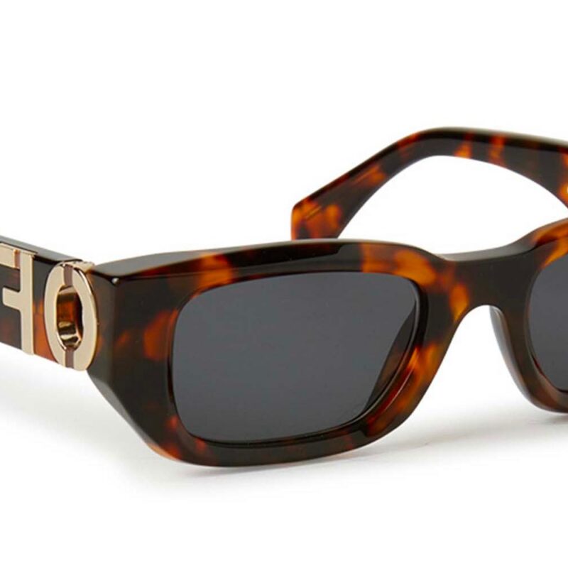 Off-White Men's OERI124 FILLMORE Havana/Grey Cat.3 Sunglasses