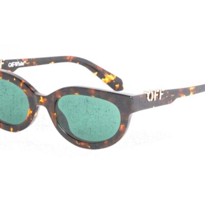 Off-White Men's OERI13D SPARKS Havana/Green Sunglasses