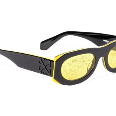 Off-White Men's OERI13O ORLANDO Black/Light Yellow Cat.1 Sunglasses