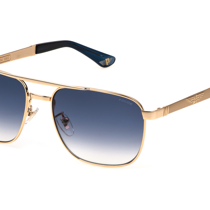 Police ORIGINS 3 SPL890 Rose Gold/Green Sunglasses