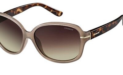 Polaroid Women's P8419 Beige Havana/Brown Shaded Polarized Sunglasses