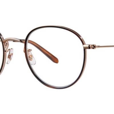 Garrett Leight Men's PALOMA Spotted Brown Shell-Gold Eyeglasses