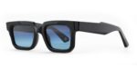 Ophy Men's PEI 2 Shiny Black/Blue Shaded Sunglasses