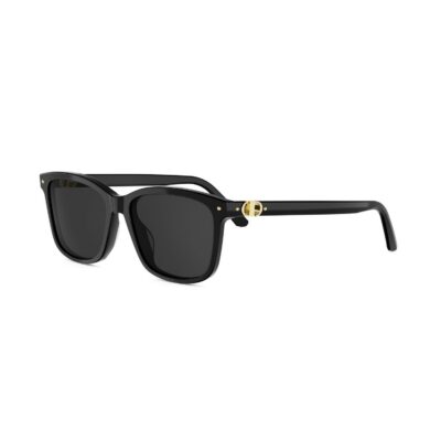 Dior Women's PETIT CD S2I Black/Solid Smoke Sunglasses