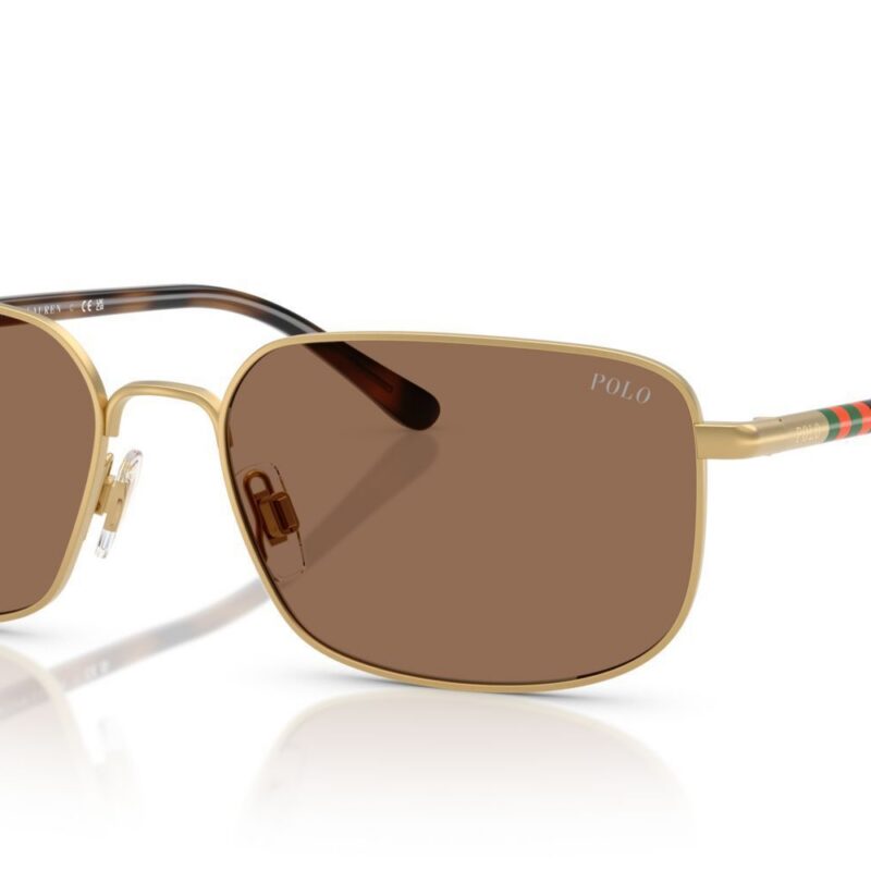 Polo Ralph Lauren Men's PH3159 Gold/Brown Sunglasses