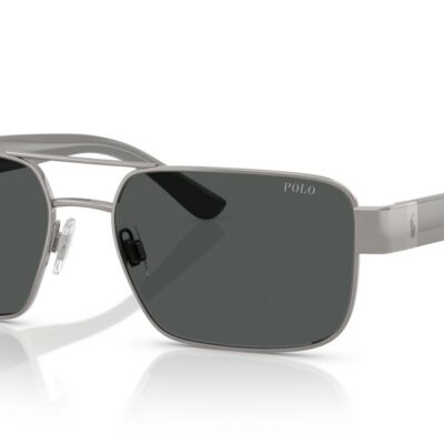 Polo Ralph Lauren Men's PH3161 Gunmetal/Dark Grey Sunglasses