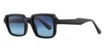 Ophy Men's PHILIP Shiny Black/Blue Shaded Sunglasses