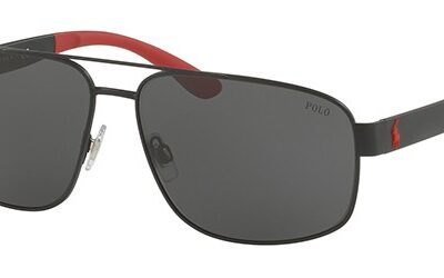 Polo Ralph Lauren Men's PH 3112 Matte Black/Grey Sunglasses