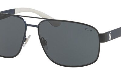 Polo Ralph Lauren Men's PH 3112 Matte Blue/Grey Sunglasses