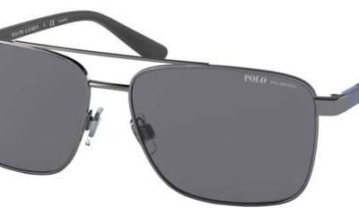 Polo Ralph Lauren Men's PH 3137 Ruthenium/Grey Sunglasses