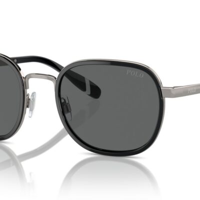Polo Ralph Lauren Men's PH 3151 Black Ruthenium/ Dark Grey Sunglasses