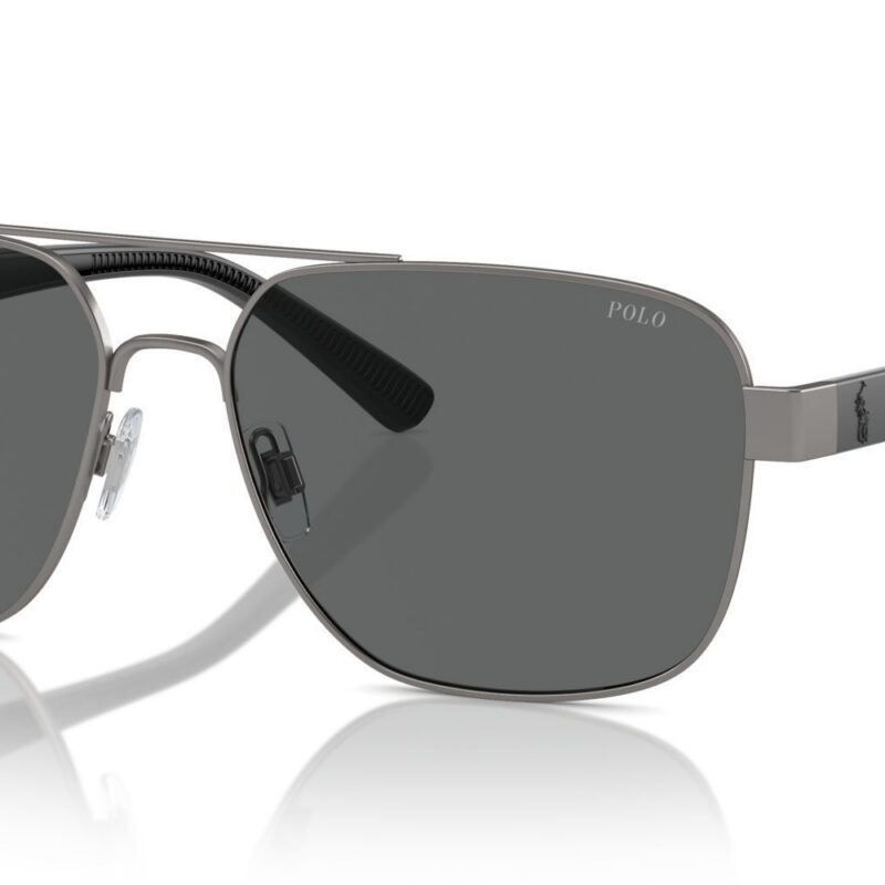 Polo Ralph Lauren Men's PH 3154 Matte Ruthenium/Grey Sunglasses Polo Ralph Lauren Men's PH 3154 Matte Ruthenium/Grey Sunglasses