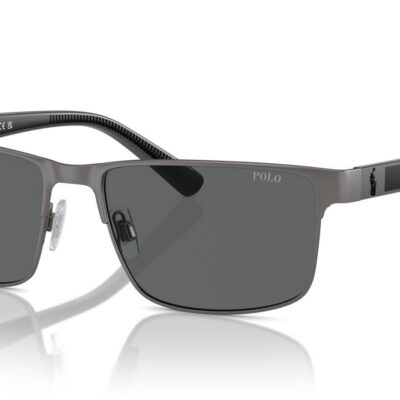 Polo Ralph Lauren Men's PH 3155 Matte Ruthenium/Grey Sunglasses