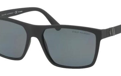 Polo Ralph Lauren Men's PH 4133 Matte Black/Grey Sunglasses