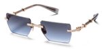 Balmain Men's PIERRE White Gold - Crystal Grey/Dark Grey Gradient To Blue Sunglasses